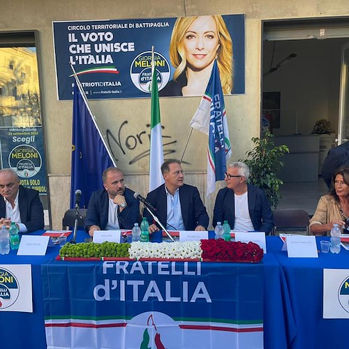 Politiche 2022, sabato conferenza stampa per la presentazione dei candidati salernitani di Fratelli d’Italia