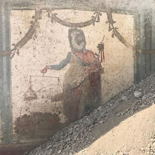 Pompei: da scavi emerge affresco Priapo, divinità della fertilità 