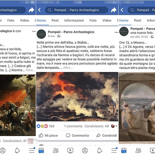 Pompei: l'eruzione del 79 d.C. diventa “social”
