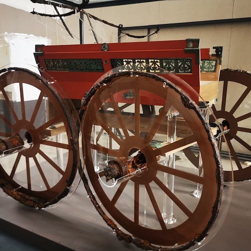 Pompei, restaurato il carro cerimoniale di Civita Giuliana: dal 4 maggio in esposizione per la prima volta 