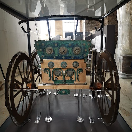 Pompei, restaurato il carro cerimoniale di Civita Giuliana: dal 4 maggio in esposizione per la prima volta 
