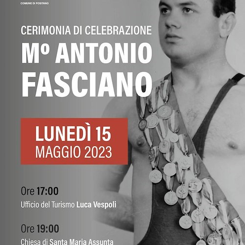 Positano, 15 maggio una cerimonia di celebrazione in ricordo del Maestro Antonio Fasciano