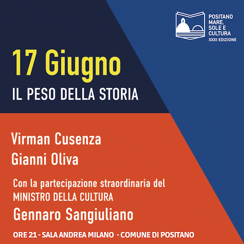 Positano: 17 giugno il Ministro Gennaro Sangiuliano taglia il nastro di "Mare, Sole e Cultura"