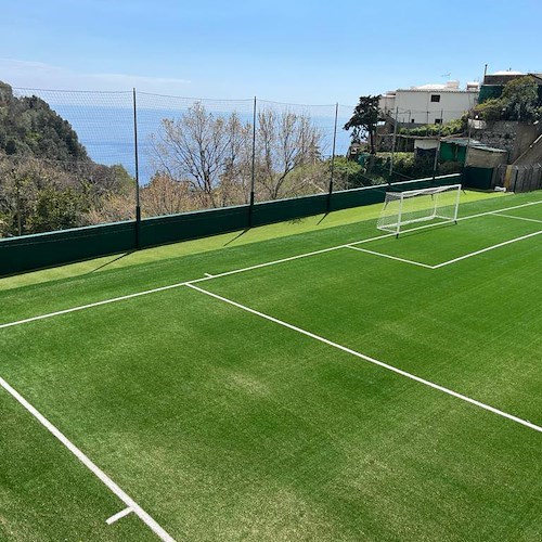 Positano, continuano i lavori di ammodernamento del campo sportivo a Montepertuso