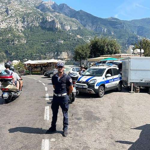 A Positano controlli serrati della Polizia Municipale