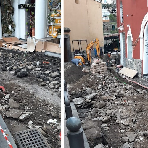 Positano: lavori rifacimento manto stradale ancora in corso, prorogato divieto di sosta fino al 27 marzo