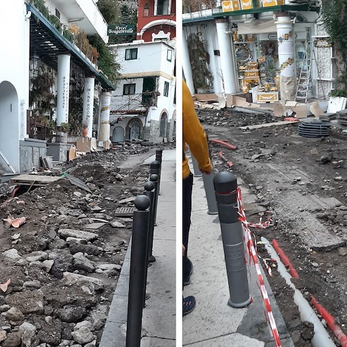 Positano: lavori rifacimento manto stradale ancora in corso, prorogato divieto di sosta fino al 27 marzo