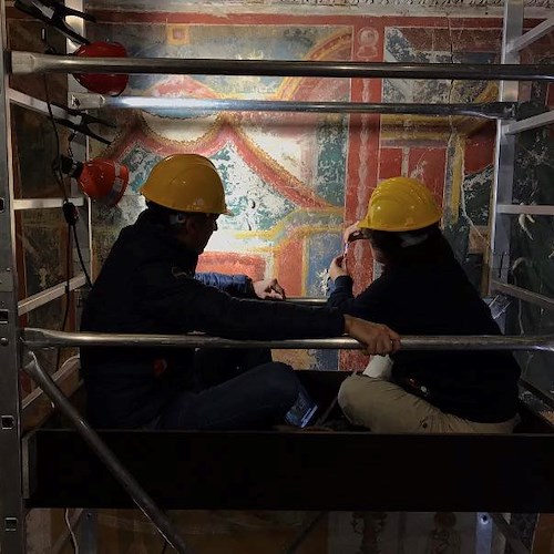 Positano, nella Villa Romana al via “restauro aperto” degli affreschi