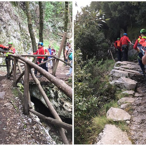 Positano: si ferisce alla caviglia mentre fa trekking sul Sentiero degli Dei, intervento del Soccorso Alpino