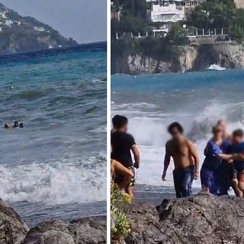 Si tuffa tra le onde alte e rischia di annegare a Positano, messo in salvo