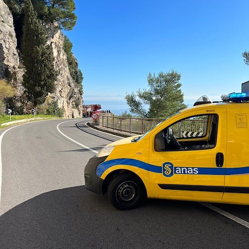 Positano: sopralluogo ANAS e Vigili del Fuoco sul luogo dell’incidente. Domani prevista chiusura SS163