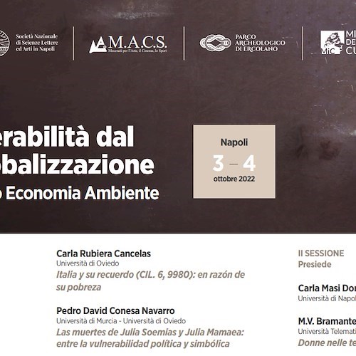 "Povertà e Vulnerabilità dal passato alla globalizzazione", il Convegno Internazionale al Parco Archeologico di Ercolano