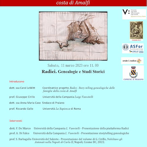 Praiano: 11 marzo la presentazione di “Radici”, il progetto sulla genealogia delle famiglie della Costa d’Amalfi