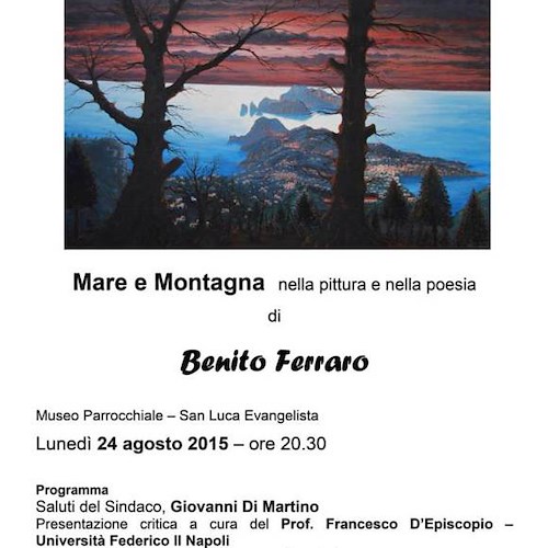 Praiano, 24-31 agosto la mostra di Benito Ferraro