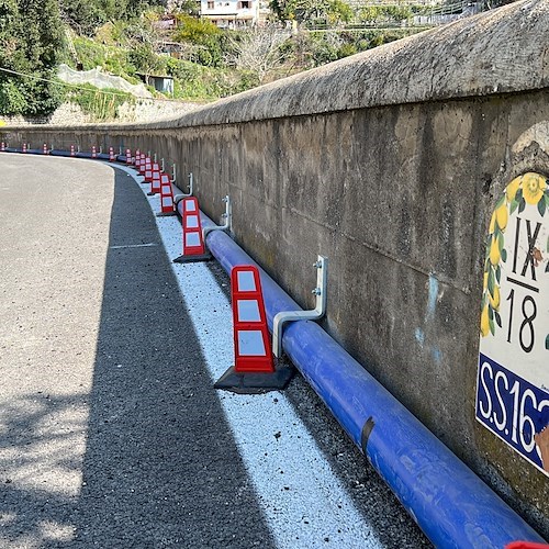 Praiano, dopo guasto a condotta idrica lavori Ausino «non a regola d’arte» secondo Anas /FOTO