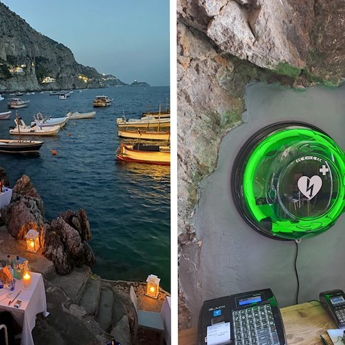 Praiano, “Il Pirata” compie 60 anni e festeggia dotandosi di un defibrillatore telecontrollato e accessibile a tutti