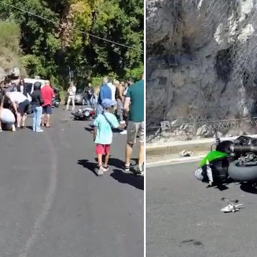 Praiano. Incidente tra moto e scooter /foto