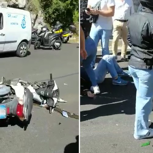 Praiano. Incidente tra moto e scooter /foto