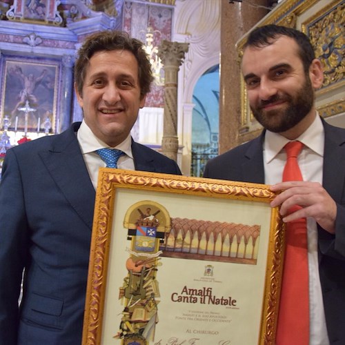 Premio 'Costruttori di Pace' a Francesco Gargano: «Il mio pensiero torna sempre ad Amalfi»