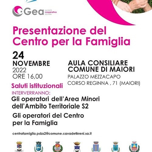 Presentata a Maiori l'importante iniziativa del Centro Per la Famiglia