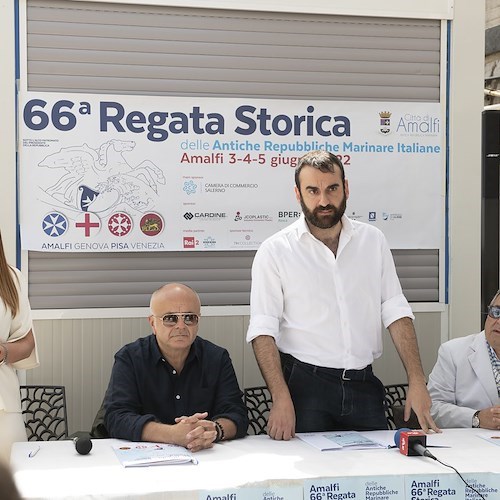 Presentata la 66esima Regata Storica dal 3 al 5 giugno ad Amalfi: ecco le novità