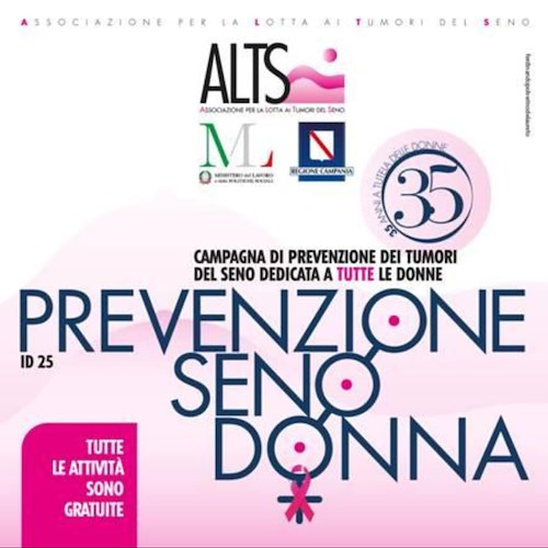 Prevenzione tumore seno, 13 luglio visite gratuite a Scala 