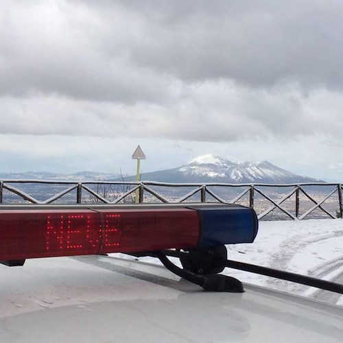 Protezione civile Campania: dalla mezzanotte nevicate dai 400 metri, gelate anche a bassa quota