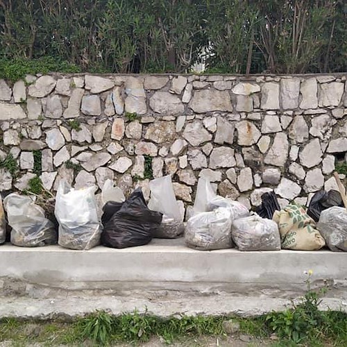 Punta Campanella, raccolti 7 quintali di rifiuti dai fondali di Marina della Lobra