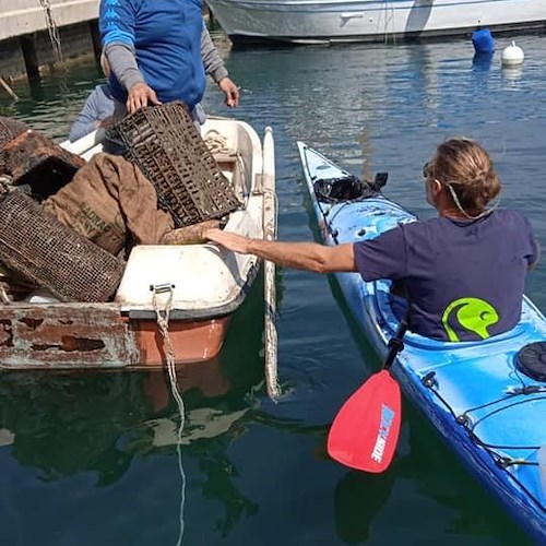Punta Campanella, raccolti 7 quintali di rifiuti dai fondali di Marina della Lobra