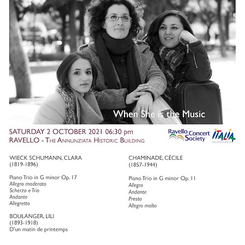 Quando la musica è Donna: a Ravello l'Aura Piano Trio interpreta Clara Schuman, Lili Boulanger e Cecile Chaminade