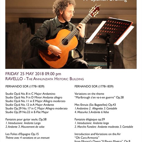 Ravello: 25-26 maggio un weekend di concerti all’Annunziata