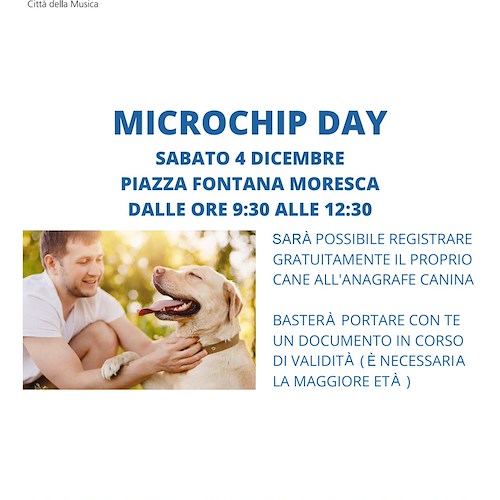 Ravello, 4 dicembre "Microchip day" in piazza 