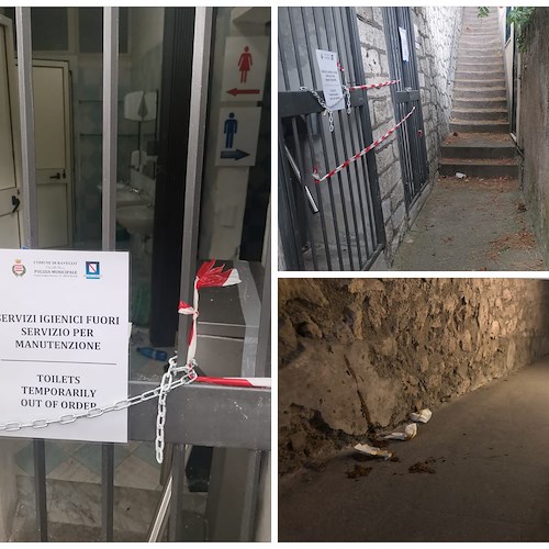 Ravello: bagni pubblici chiusi il 15 agosto, feci umane nei pressi della piazza [FOTO]