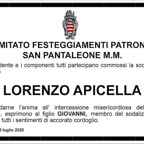 Ravello dice addio a Lorenzo Apicella: una vita per il lavoro e la famiglia