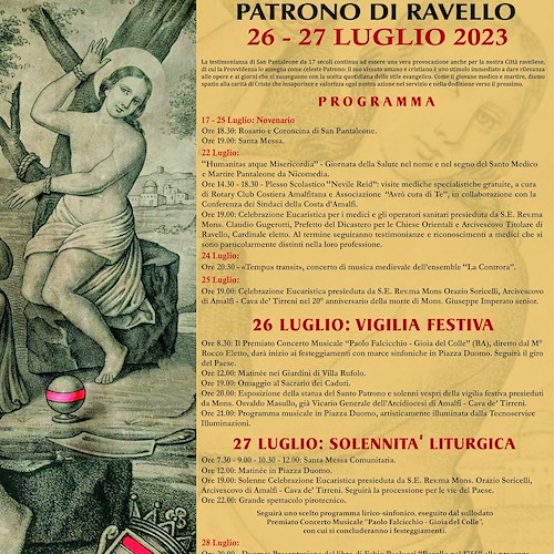Ravello è in festa per San Pantaleone: ecco il programma delle celebrazioni