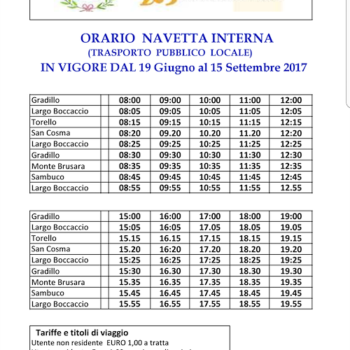 Ravello, ecco le nuove corse estive del servizio di trasporto pubblico interno [ORARI]