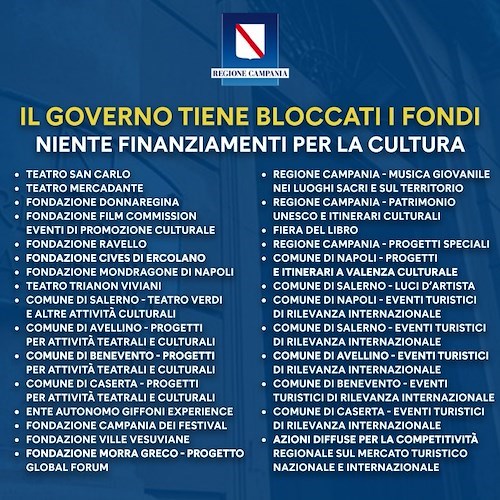 «Ravello Festival a rischio»: la rabbia di De Luca per il mancato sblocco dei fondi per la cultura