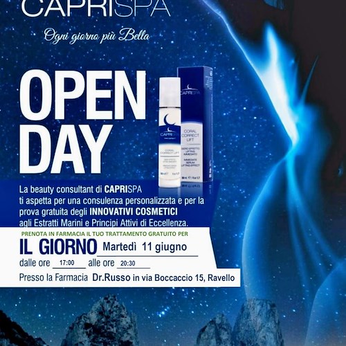 Ravello, martedì 11 giugno appuntamento con la cosmesi di CapriSpa