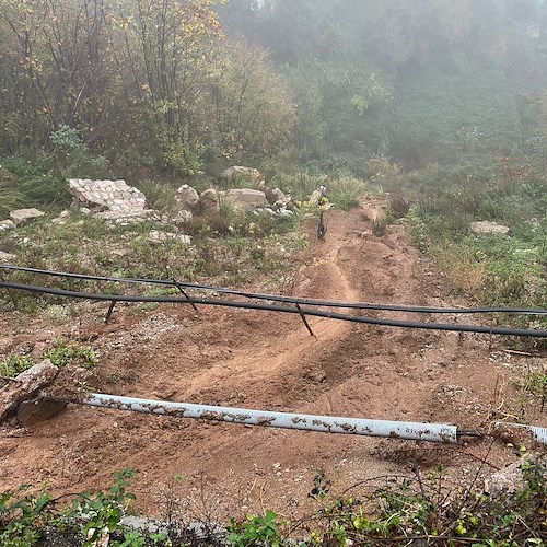 Ravello, pioggia intensa genera distacco di altro terreno dalla frana di Casa Rossa