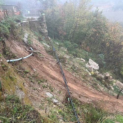 Ravello, pioggia intensa genera distacco di altro terreno dalla frana di Casa Rossa