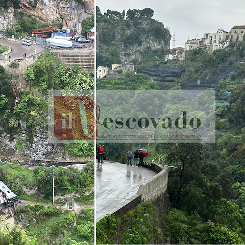 Ravello, pullman sfonda parapetto e finisce oltre la carreggiata: morto l’autista /FOTO e VIDEO