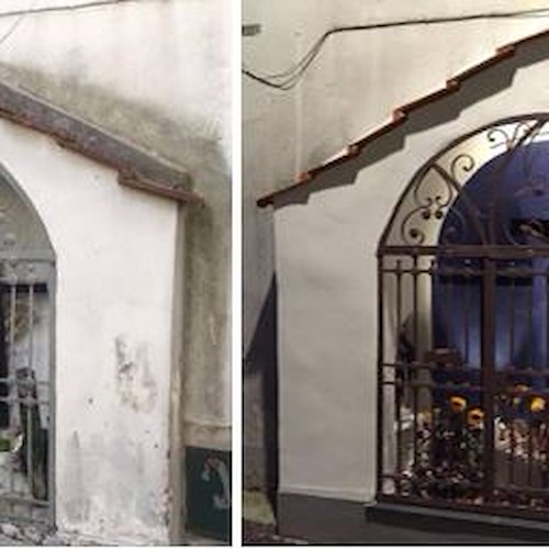 Ravello: restaurata edicola votiva a San Martino, un simbolo di fede che risplende /FOTO