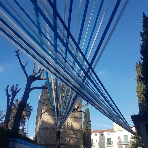 Ravello, sale la febbre azzurra nella Città della Musica. Villa Eva si illumina dei colori del Napoli /Foto Gallery