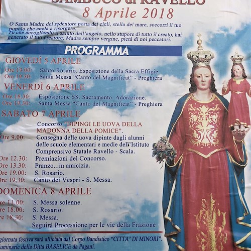 Ravello, Sambuco festeggia la Vergine della Pomice