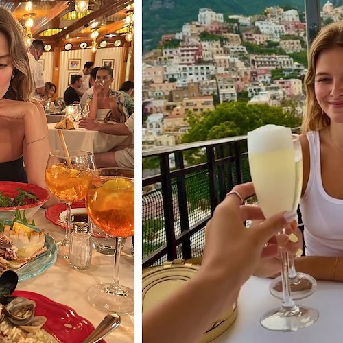 Relax a Positano per le sorelle e attrici, Ali e Tiera Skovbye /foto