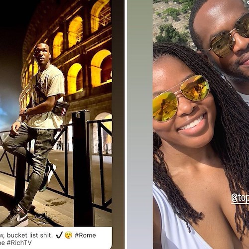 Relax in Costa d'Amalfi per Ser'Darius Blain: cena al "Nettuno" e party in mare per l'attore di Jumanji