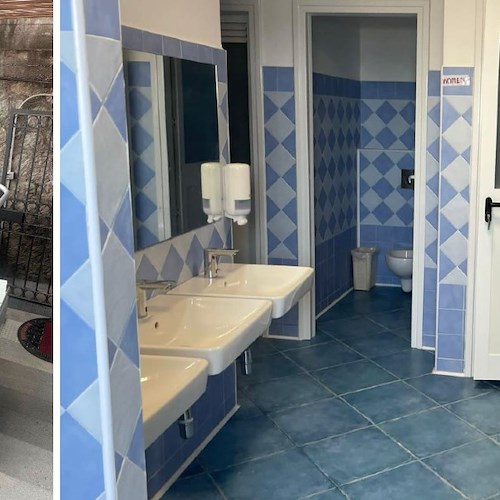 Restyling bagni pubblici in zona Spiaggia Grande a Positano, adesso sono accessibili a persone in carrozzina