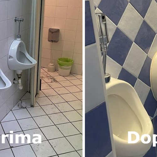 Restyling bagni pubblici in zona Spiaggia Grande a Positano, adesso sono accessibili a persone in carrozzina