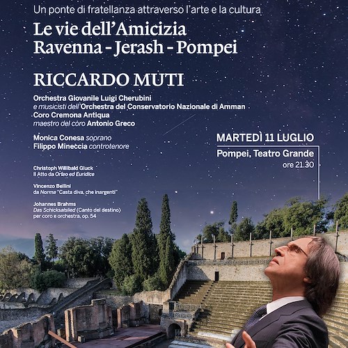 Riccardo Muti dirige il “Concerto dell’Amicizia” al Teatro Grande di Pompei