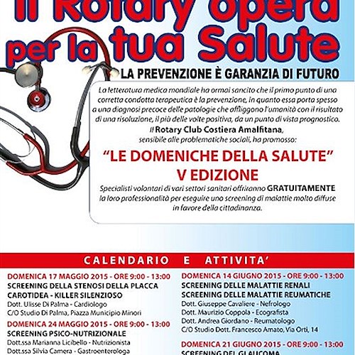 Rotary Costa d'Amalfi: ritornano le domeniche della salute